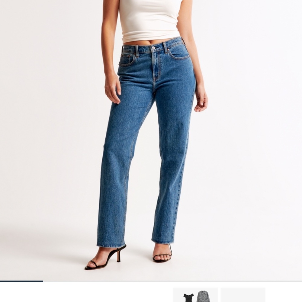 Curve love mid rise 90s straight jean
